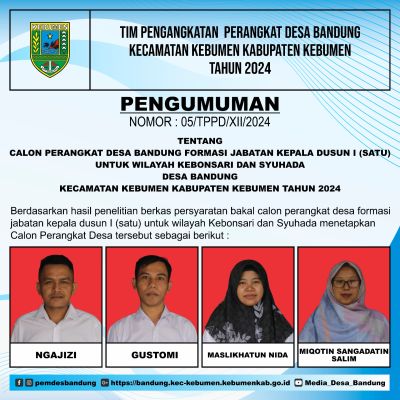 PENGANGKATAN PERANGKAT DESA BANDUNG